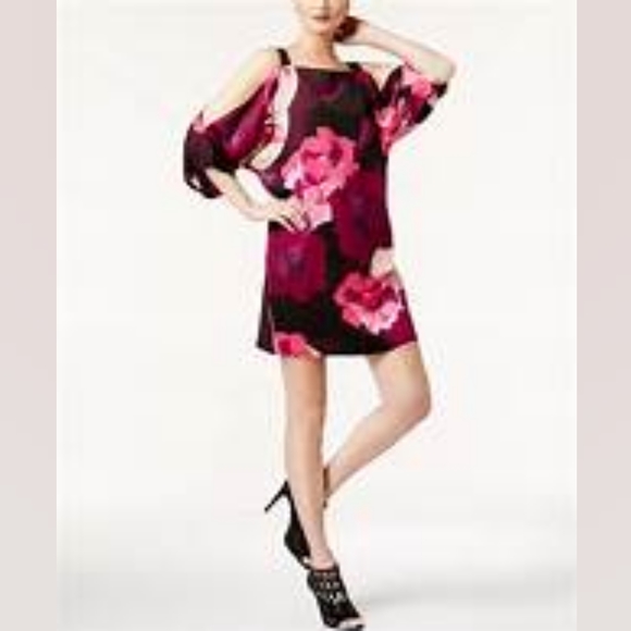 Trina Turk Baracoa floral cold shoulder dress - Picture 2 of 9
